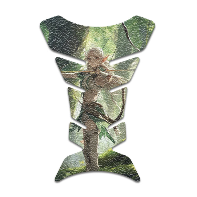 Motorcycle Tank Protectors Tank Pad Gas Anti Slip Pattern Fish Bone Neon Fantasy Art