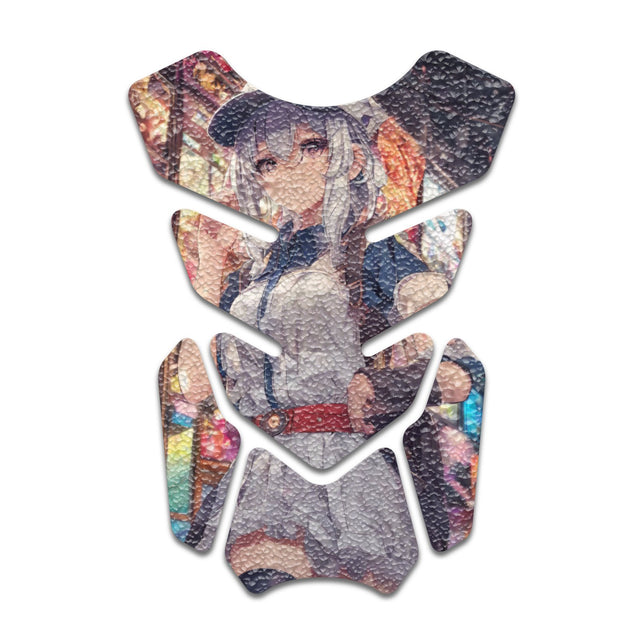 Motorcycle Tank Protectors Gas Tank Pad Shield Anti Slip Pattern Anime Artistic