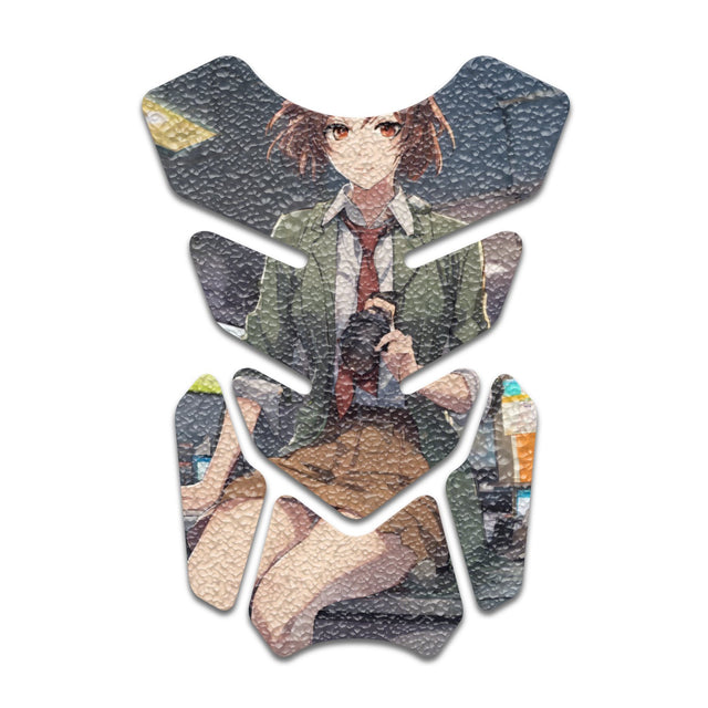 Motorcycle Tank Protectors Gas Tank Pad Shield Anti Slip Pattern Abstract Anime