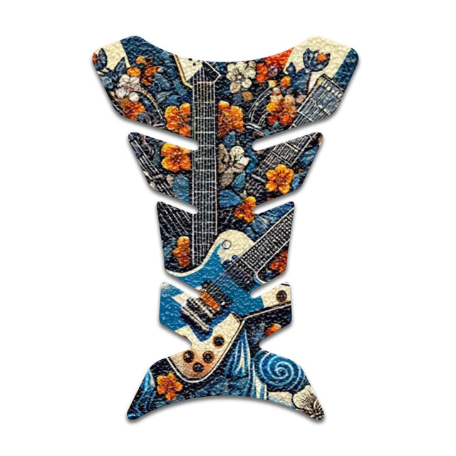 Motorcycle Tank Protectors Tank Pad Gas Anti Slip Pattern Fish Bone Neon Fantasy Art