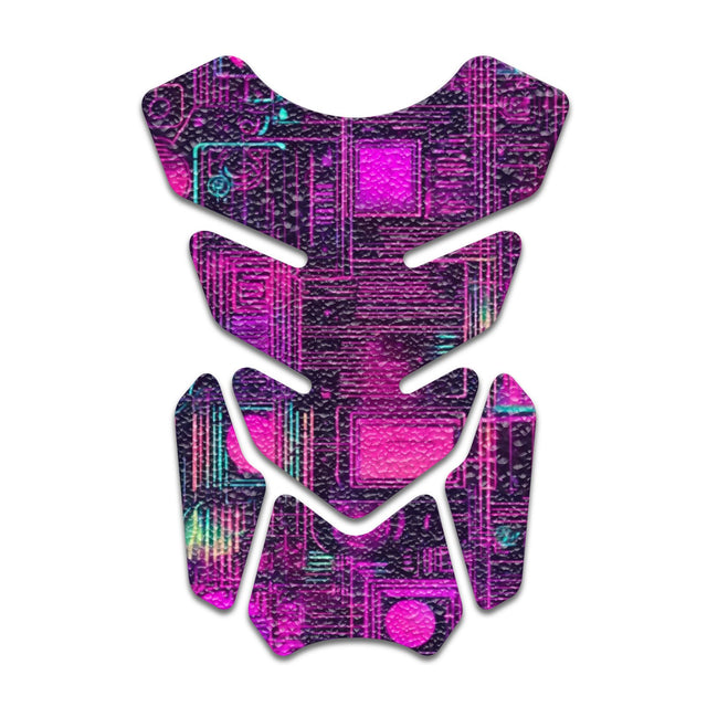 Motorcycle Tank Protectors Gas Tank Pad Shield Anti Slip Pattern Neon Fantasy Art