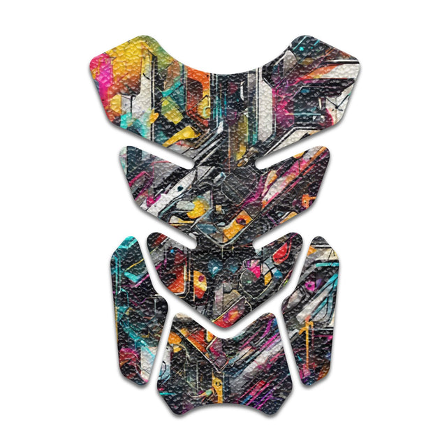 Motorcycle Tank Protectors Gas Tank Pad Shield Anti Slip Pattern Neon Fantasy Art
