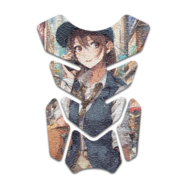 Motorcycle Tank Protectors Gas Tank Pad Shield Anti Slip Pattern Anime Artistic