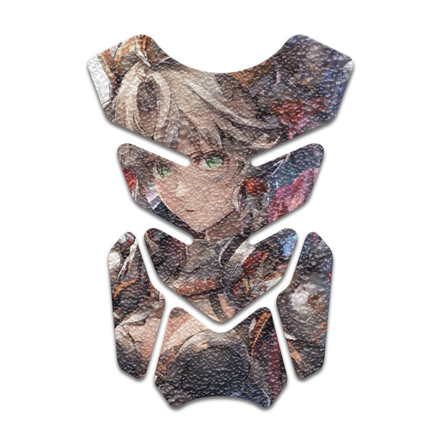Motorcycle Tank Protectors Gas Tank Pad Shield Anti Slip Pattern Abstract Anime