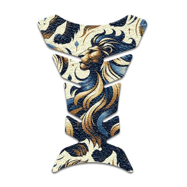 Motorcycle Tank Protectors Tank Pad Gas Anti Slip Pattern Fish Bone Vintage Wave - StickerBao Wheel Sticker Store