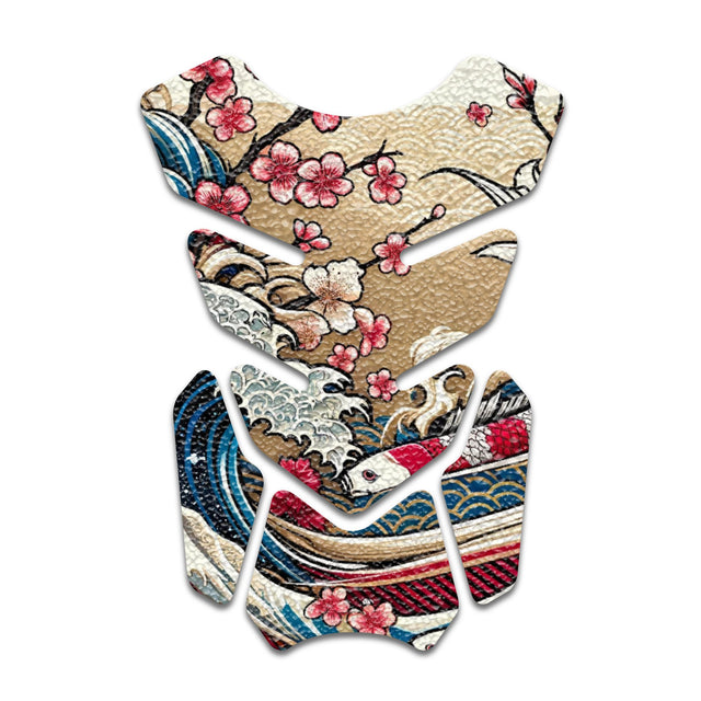 Motorcycle Tank Protectors Gas Tank Pad Shield Anti Slip Pattern Japanese Sci Fi