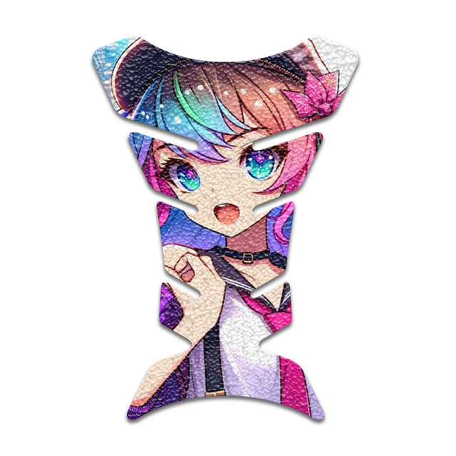 Motorcycle Tank Protectors Tank Pad Gas Anti Slip Pattern Fish Bone Anime Artistic