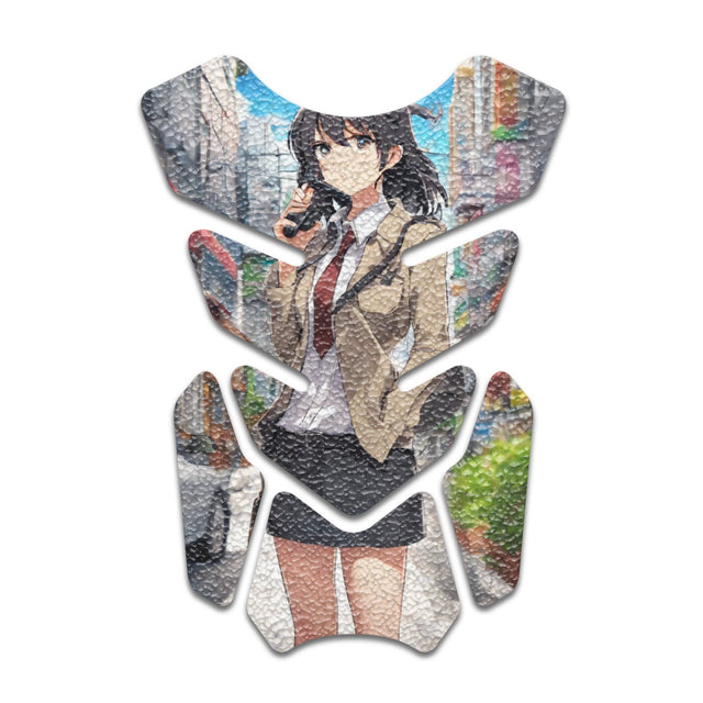 Motorcycle Tank Protectors Gas Tank Pad Shield Anti Slip Pattern Anime Artistic