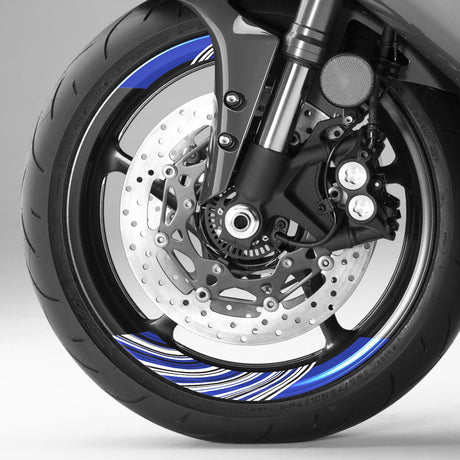 17 inch Rim Wheel Stickers STRIPE01 Stripe 2-Piece Decal | For Honda VFR800F VFR1200F VFR800X StickerBao