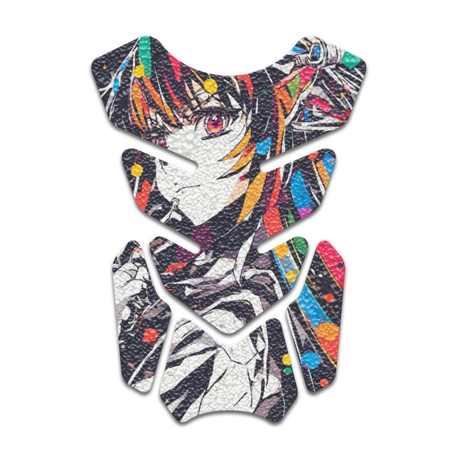 Motorcycle Tank Protectors Gas Tank Pad Shield Anti Slip Pattern Abstract Anime