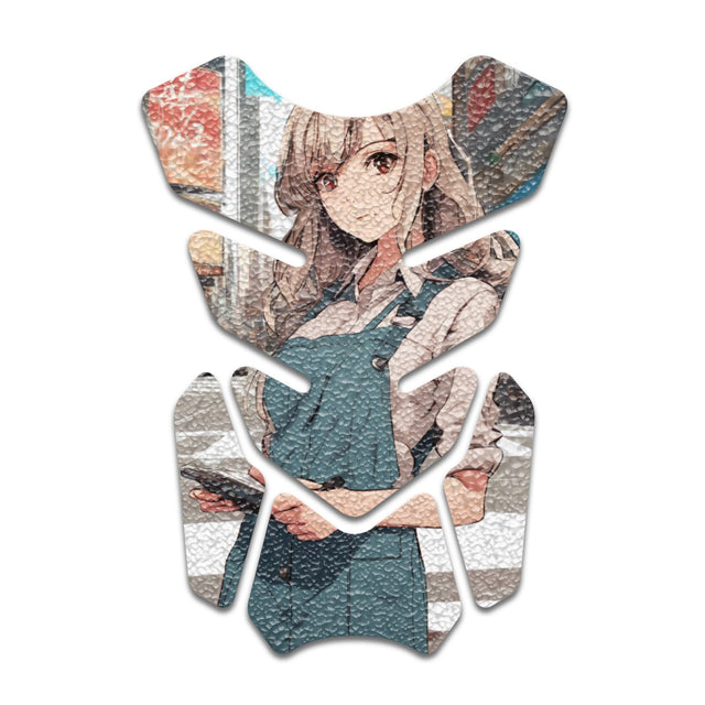 Motorcycle Tank Protectors Gas Tank Pad Shield Anti Slip Pattern Abstract Anime