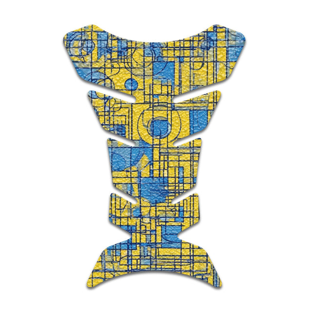 Motorcycle Tank Protectors Tank Pad Gas Anti Slip Pattern Fish Bone Abstract Anime
