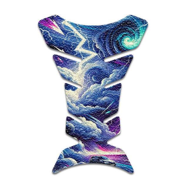 Motorcycle Tank Protectors Tank Pad Gas Anti Slip Pattern Fish Bone Anime Artistic