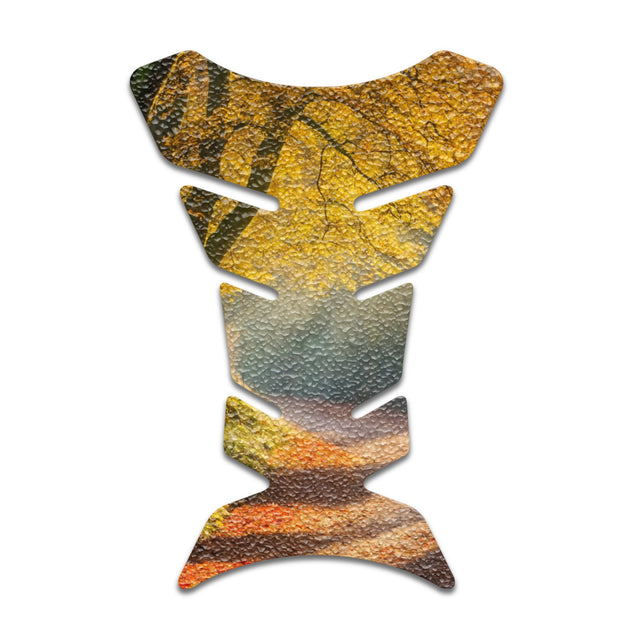 Motorcycle Tank Protectors Tank Pad Gas Anti Slip Pattern Fish Bone Vintage Wave - StickerBao Wheel Sticker Store