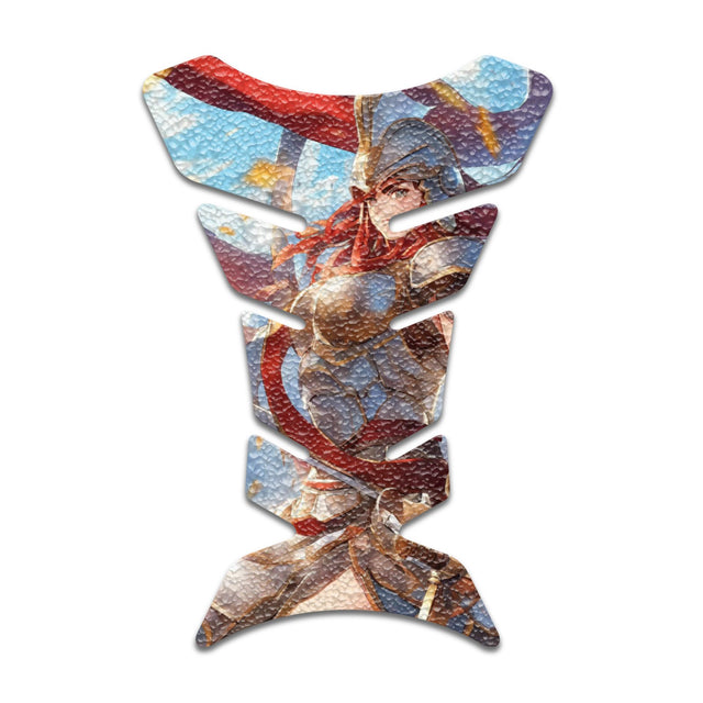 Motorcycle Tank Protectors Tank Pad Gas Anti Slip Pattern Fish Bone Vintage Wave - StickerBao Wheel Sticker Store