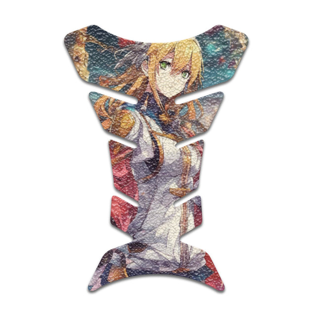 Motorcycle Tank Protectors Tank Pad Gas Anti Slip Pattern Fish Bone Anime Artistic