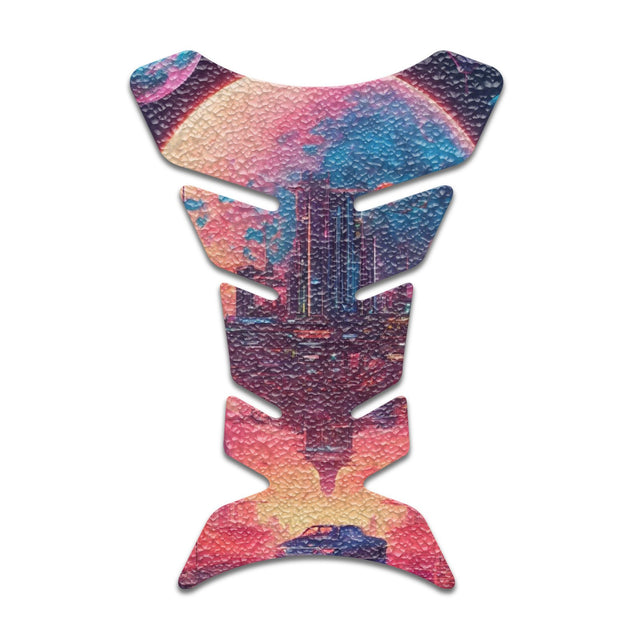 Motorcycle Tank Protectors Tank Pad Gas Anti Slip Pattern Fish Bone Japanese Sci Fi