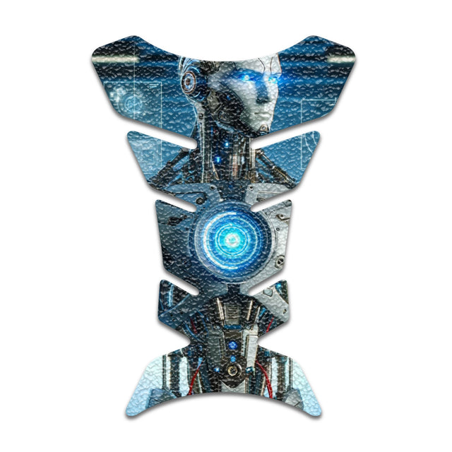 Motorcycle Tank Protectors Tank Pad Gas Anti Slip Pattern Fish Bone Vintage Wave - StickerBao Wheel Sticker Store