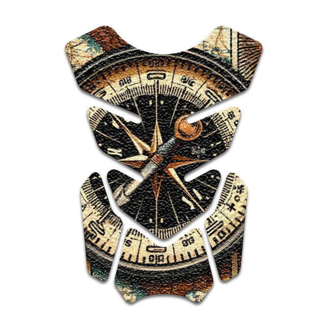 Motorcycle Tank Protectors Gas Tank Pad Shield Anti Slip Pattern Vintage Wave - StickerBao Wheel Sticker Store