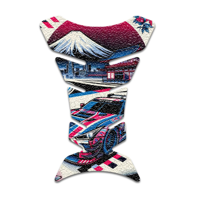 Motorcycle Tank Protectors Tank Pad Gas Anti Slip Pattern Fish Bone Japanese Sci Fi