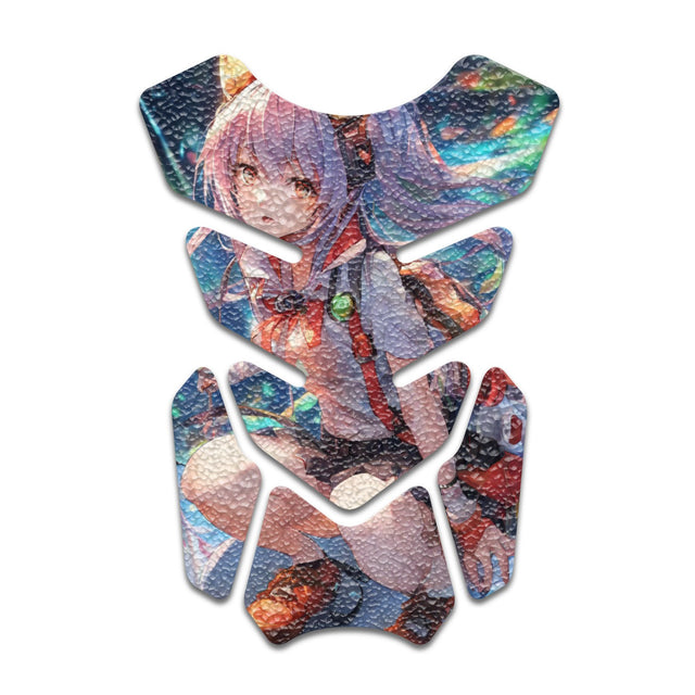 Motorcycle Tank Protectors Gas Tank Pad Shield Anti Slip Pattern Abstract Anime