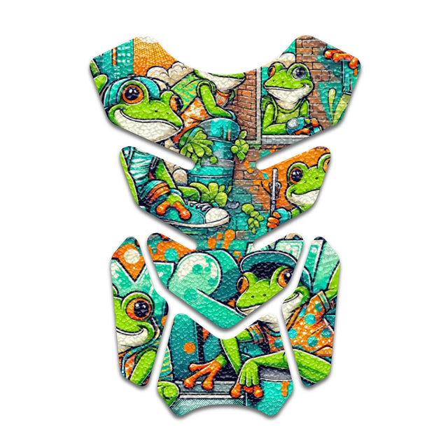 Motorcycle Tank Protectors Gas Tank Pad Shield Anti Slip Pattern Neon Fantasy Art