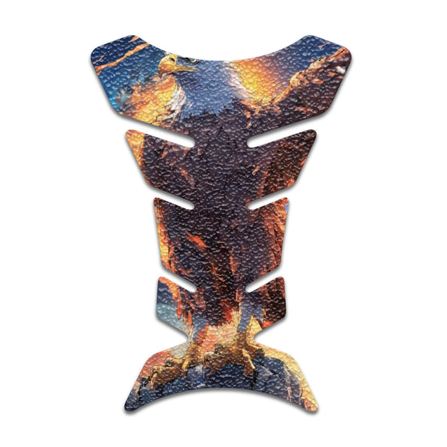 Motorcycle Tank Protectors Tank Pad Gas Anti Slip Pattern Fish Bone Neon Fantasy Art