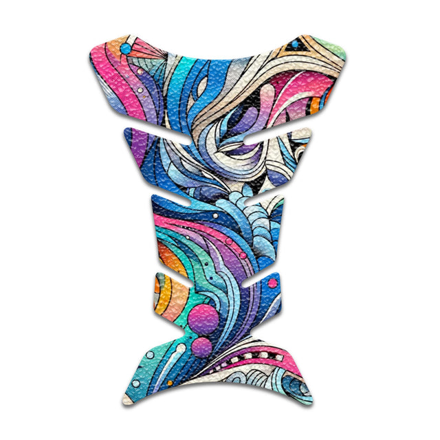 Motorcycle Tank Protectors Tank Pad Gas Anti Slip Pattern Fish Bone Abstract Anime