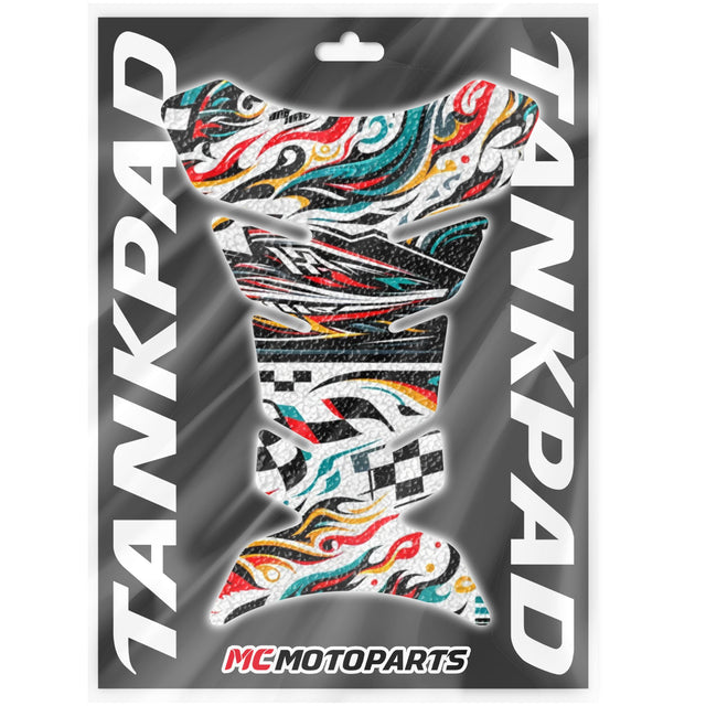 Motorcycle Tank Protectors Tank Pad Gas Anti Slip Pattern Fish Bone Japanese Sci Fi