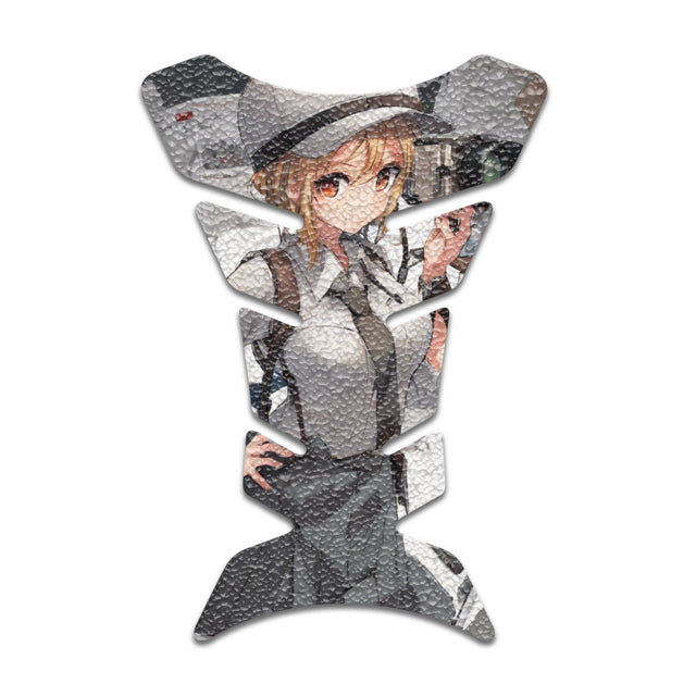 Motorcycle Tank Protectors Tank Pad Gas Anti Slip Pattern Fish Bone Abstract Anime