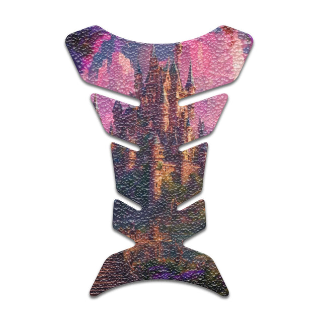 Motorcycle Tank Protectors Tank Pad Gas Anti Slip Pattern Fish Bone Neon Fantasy Art