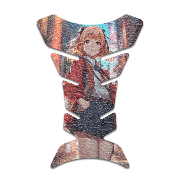 Motorcycle Tank Protectors Tank Pad Gas Anti Slip Pattern Fish Bone Anime Artistic