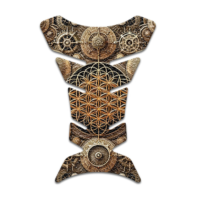 Motorcycle Tank Protectors Tank Pad Gas Anti Slip Pattern Fish Bone Japanese Sci Fi