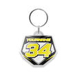 Personalized Acrylic Shield shaped Keychain l MX04 - StickerBao Wheel Sticker Store