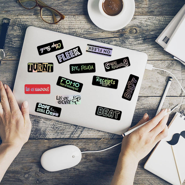 Holographic Teenage Slang Helmet Sticker | Motorcycle Fairing Sticker | Fairing Decals.