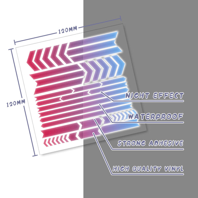 Freestyle Decorative Bike Decals Reflective Sticker DIY Decal ARR 12CM - StickerBao Wheel Sticker Store