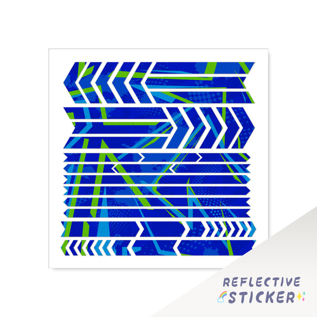 Reflective Flag Bike Safety Stickers For Bike For Helmet DIY Decal ARR 12CM - StickerBao Wheel Sticker Store