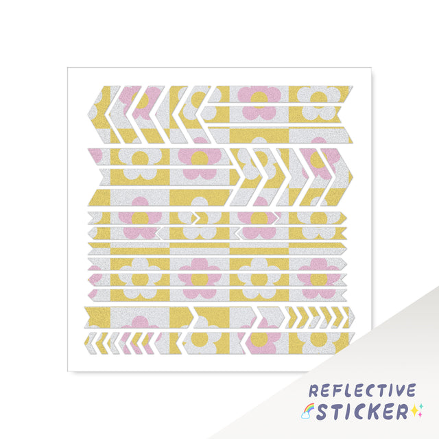 Reflective Flag Bike Safety Stickers For Bike For Helmet DIY Decal ARR 12CM - StickerBao Wheel Sticker Store