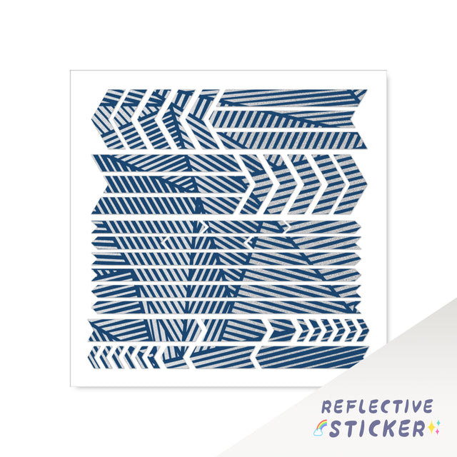 Reflective Flag Bike Safety Stickers For Bike For Helmet DIY Decal ARR 12CM - StickerBao Wheel Sticker Store