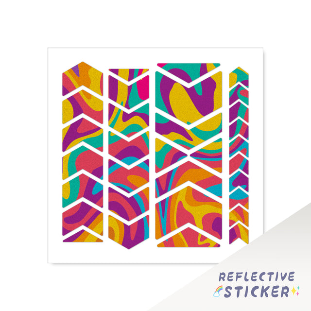 Reflective DIY Decorative Bike Decals For Helmet For Body ARW 12CM - StickerBao Wheel Sticker Store