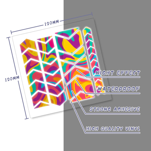 Reflective DIY Decorative Bike Decals For Helmet For Body ARW 12CM - StickerBao Wheel Sticker Store