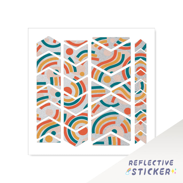 DIY Reflective Bike Helmet Stickers Body Decal ARW 12CM - StickerBao Wheel Sticker Store