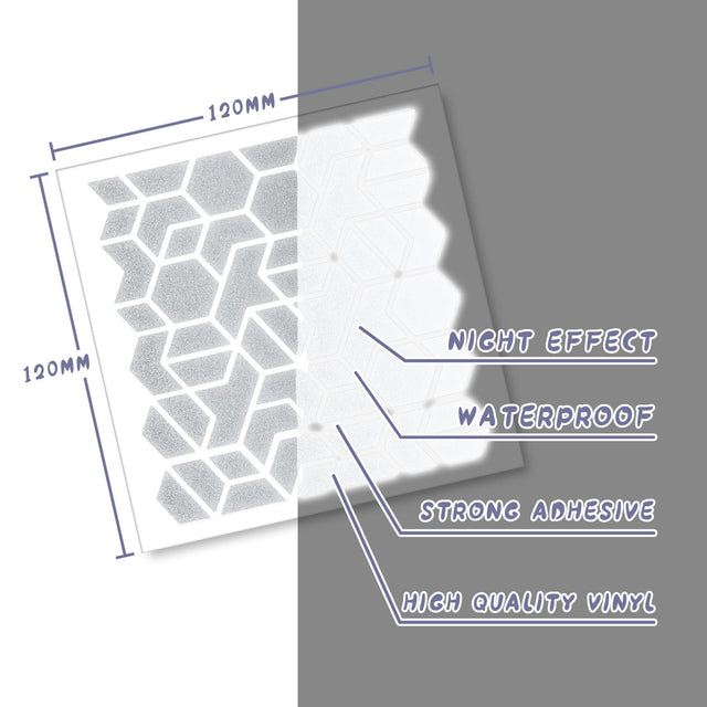 Reflective Helmet Stickers Motorcycle frame Sticker DIY Decal HEX 12CM - StickerBao Wheel Sticker Store