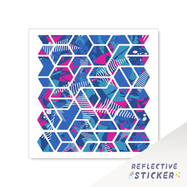 Reflective Decals Decorative Bike Sticker DIY HEX 12CM - StickerBao Wheel Sticker Store