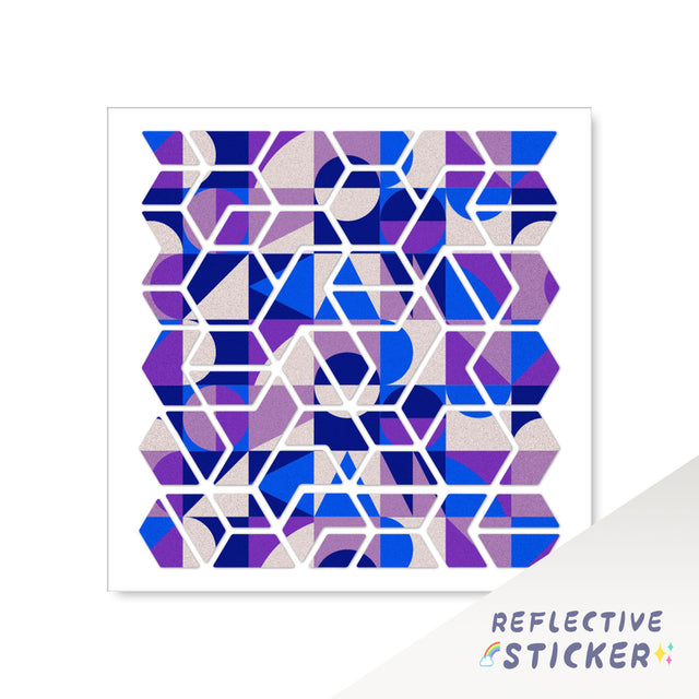 DIY Reflective Bike Helmet Decals Frame Sticker HEX 12CM - StickerBao Wheel Sticker Store