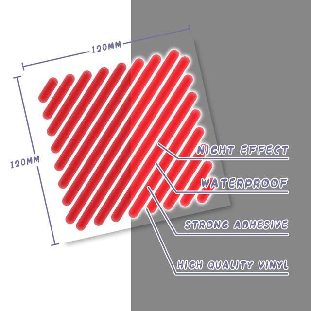 Reflective Square flag bike frame Sticker DIY Decal STT 12CM - StickerBao Wheel Sticker Store