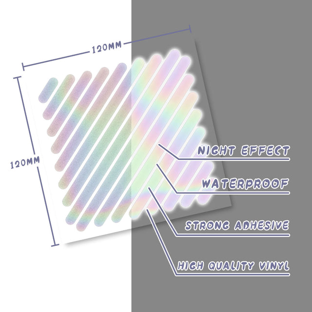 Decorative Bike Decals Reflective Square Sticker DIY Decal STT 12CM - StickerBao Wheel Sticker Store