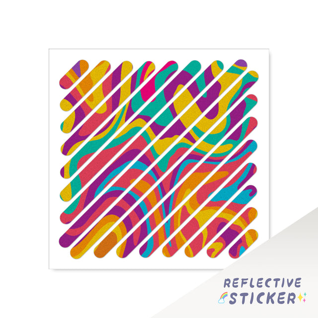 Decorative Bike Decals Reflective Square Sticker DIY Decal STT 12CM - StickerBao Wheel Sticker Store