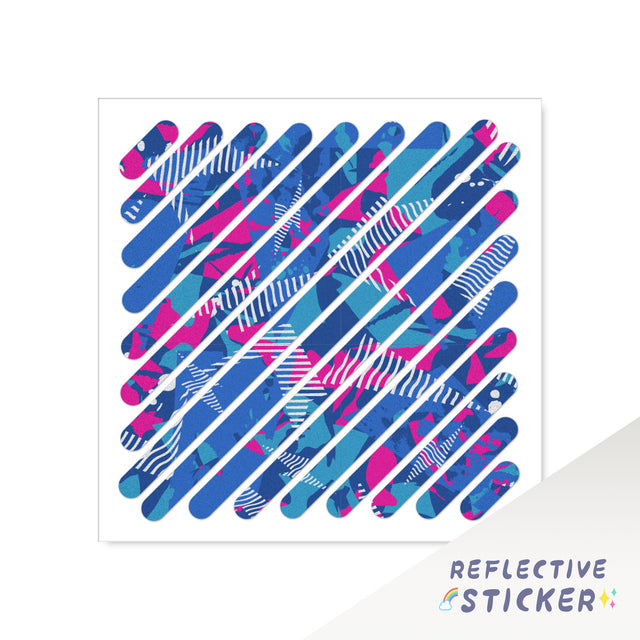 Decorative Bike Decals Reflective Square Sticker DIY Decal STT 12CM - StickerBao Wheel Sticker Store