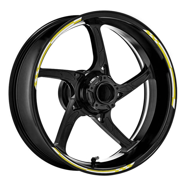 Universal 17 inch Motorcycle Check01 White Standard Edge Rim Sticker Wheel Stripe Decal For Honda - StickerBao Wheel Sticker Store